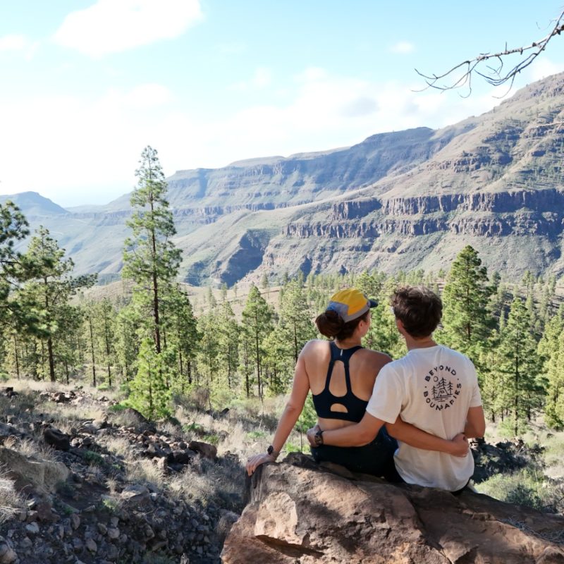 The two of us on a hillside